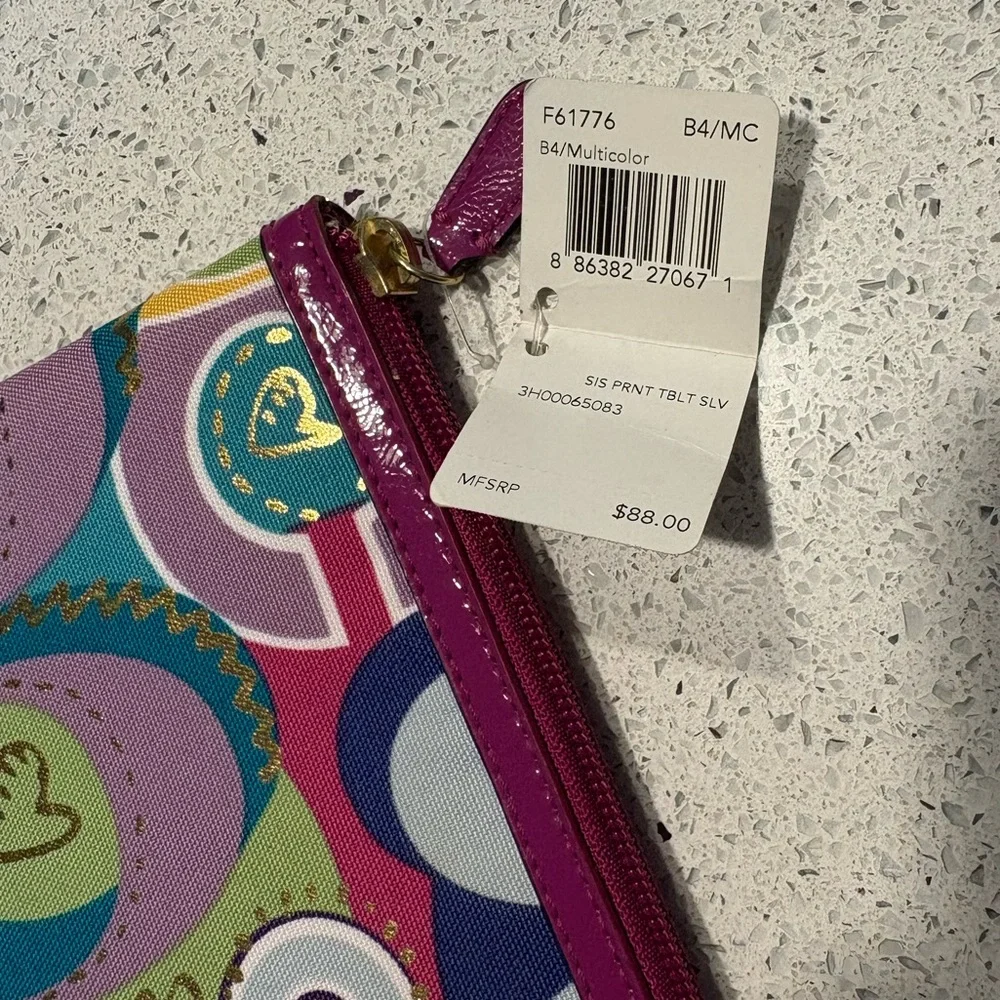 NWT Coach Poppy Padded Tablet Sleeve